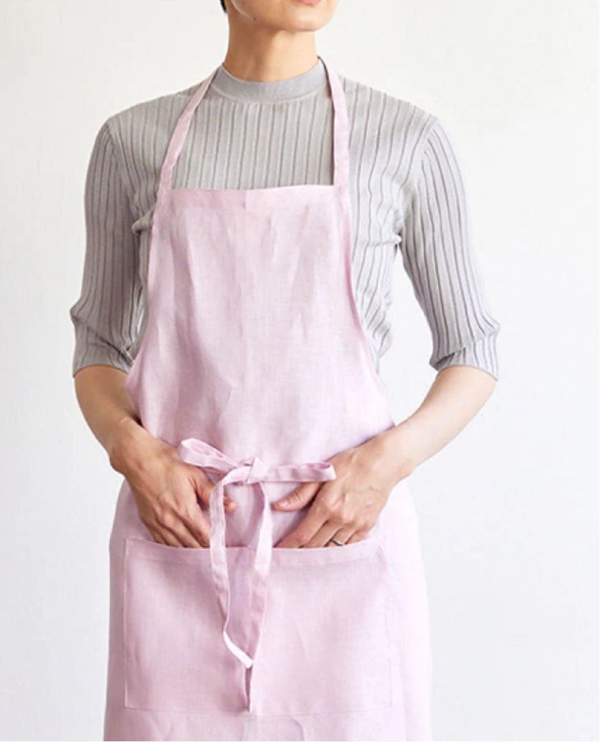 完売色 リネンフルエプロン ローズテ fog linen work