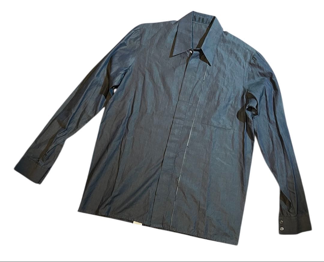 90s ダークショーンベルガー　比翼シャツ　ビンテージ ベルギー製　サイズS