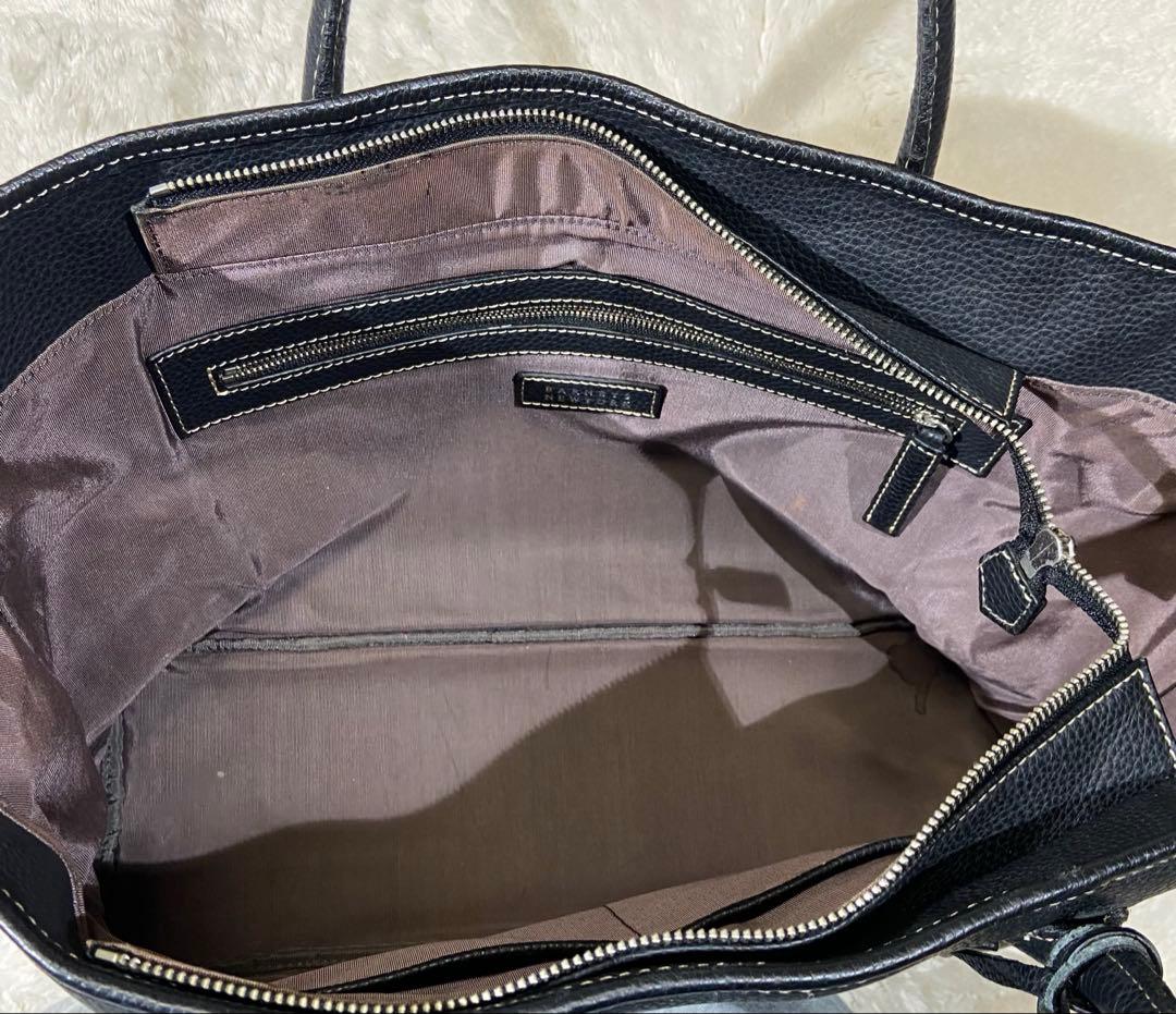 BARNEYS NEWYORK 本革 オールレザー シボ革 トートバッグ A4