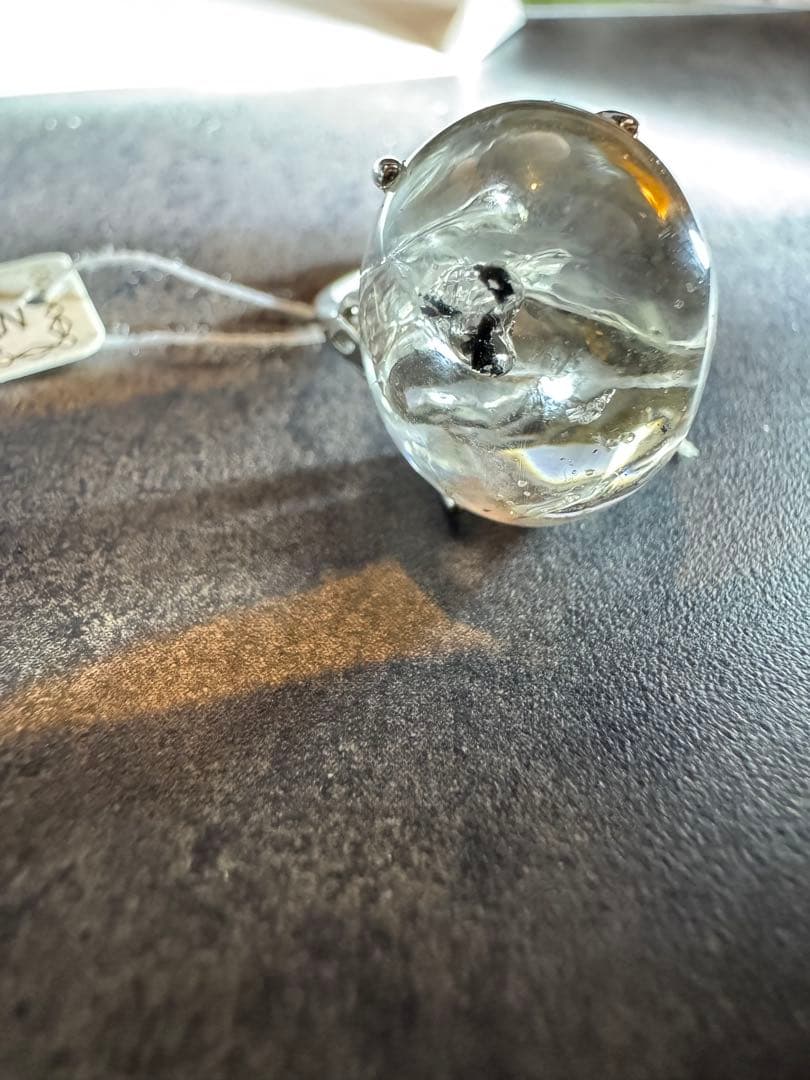 【超レア高品質品】水入り&水晶貫入クウォーツinクウォーツ　の　リング