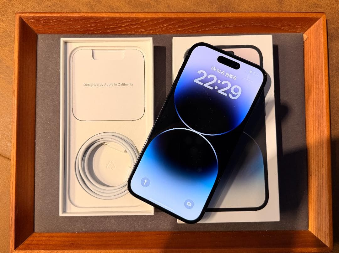 iPhone 14Pro 1TB iOS16 バッテリー100% SIMフリー箱