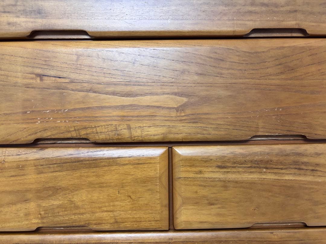 幅90 木製ハイチェスト 洋服タンス　ナチュラルカラー