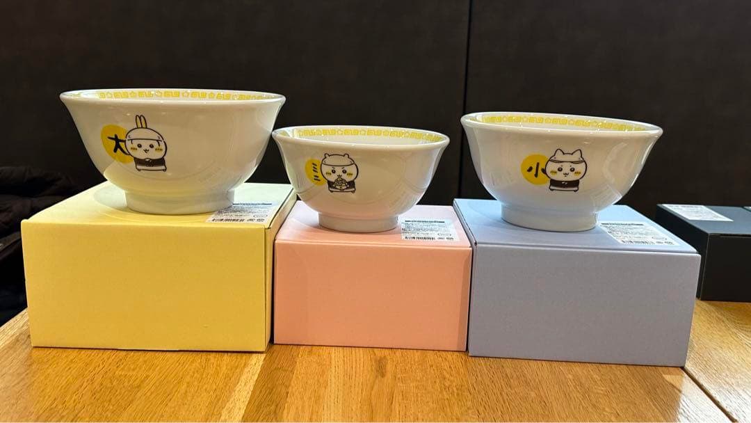 【非売品】ちいかわ　初代　ラーメン豚　どんぶり3個セット