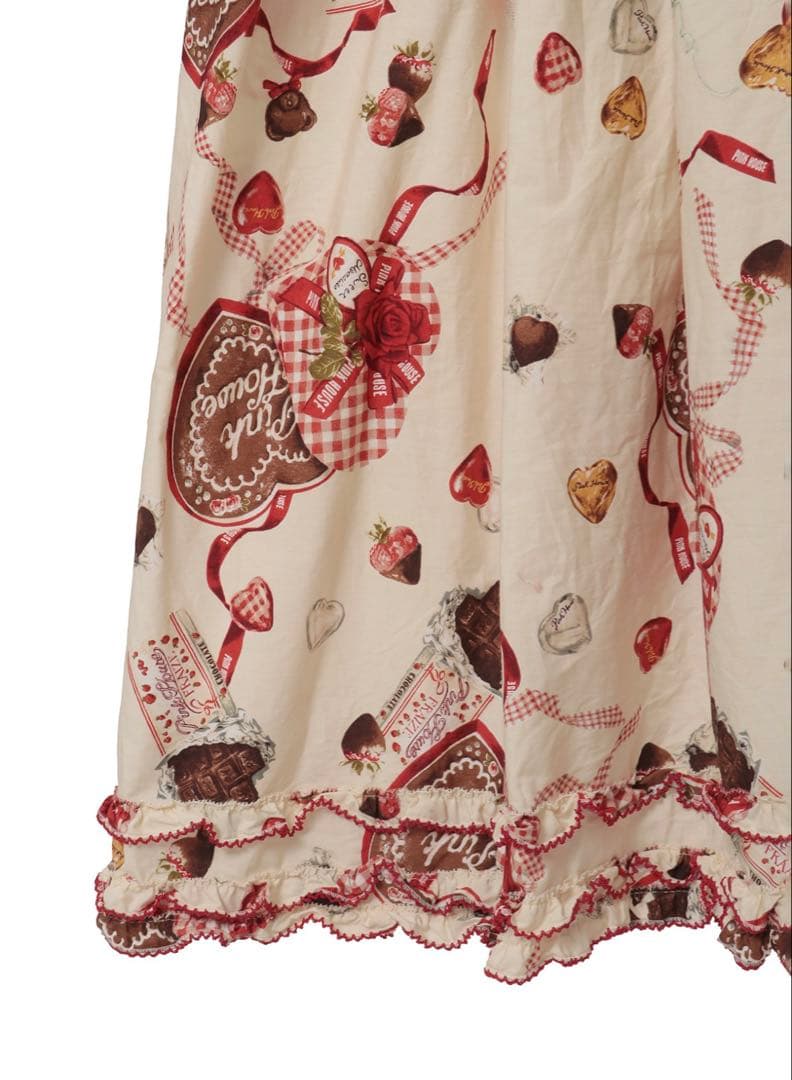 【新品タグ付】ピンクハウス　スウィートメモリーズ　ミディワンピース　ミルク