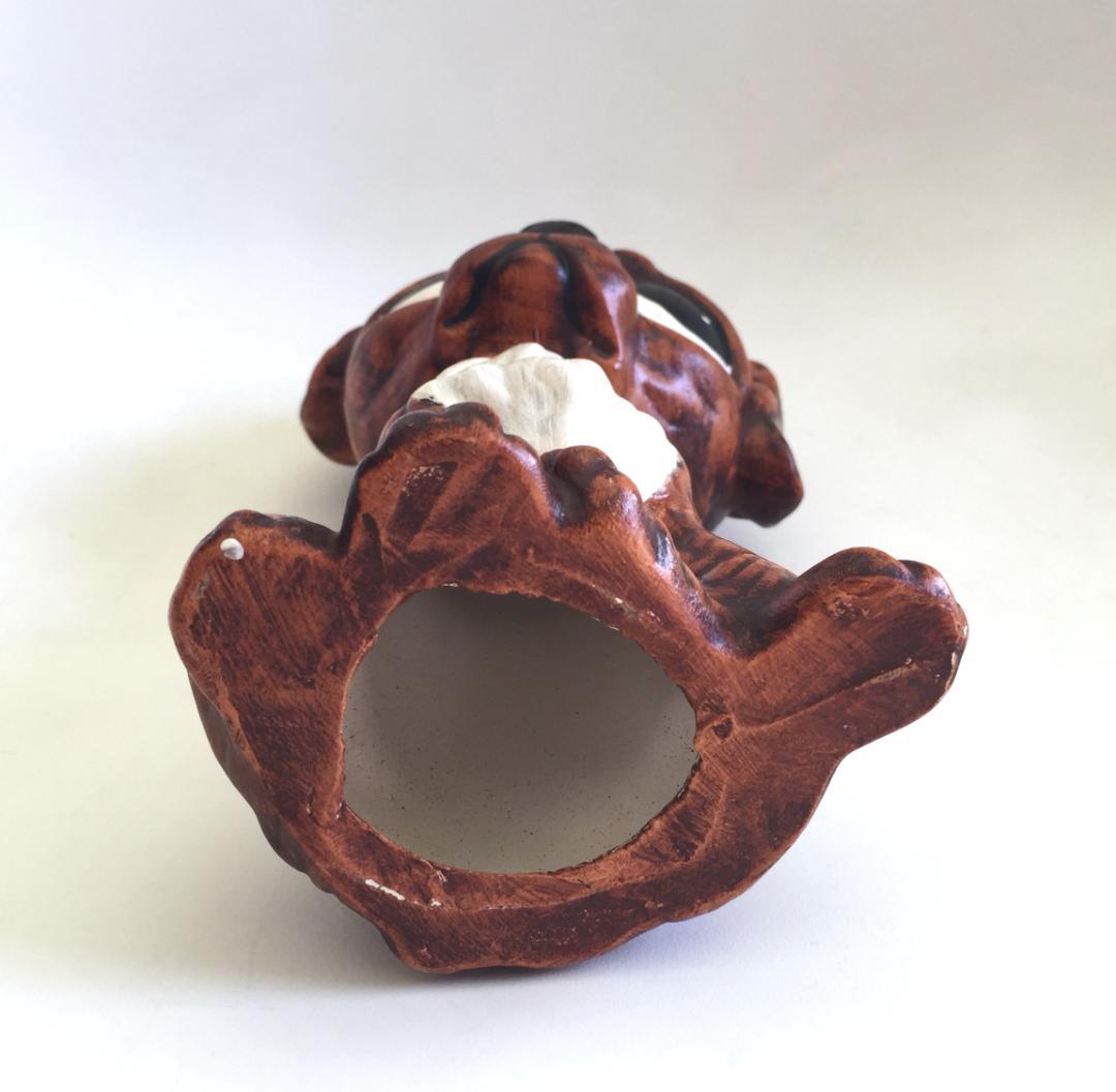 ビンテージ 陶器製 Big eye dog置物 犬 Sad eye