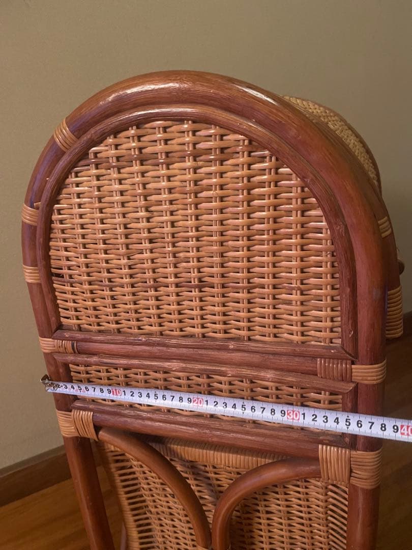 ラタン 収納カート 二段式 キャスター付き