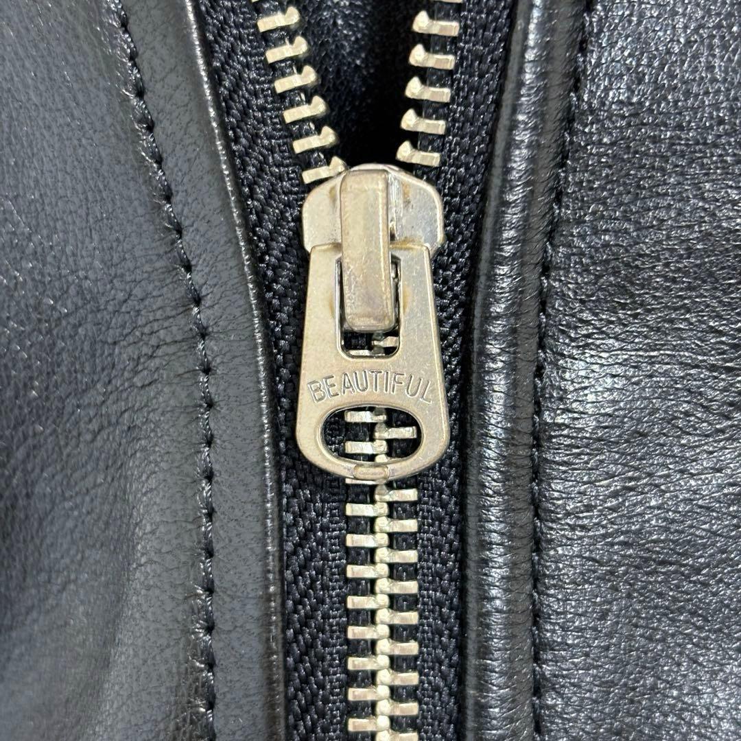 ビューティフルピープル ダブルライダース ジャケット 羊革 レザー 黒 150