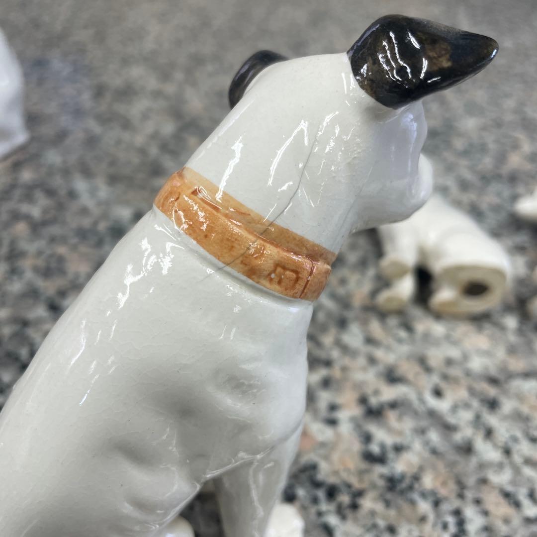 d*3様 ビクター ニッパー 犬 13点セット 置物 陶器製 レトロ ヴィンテー
