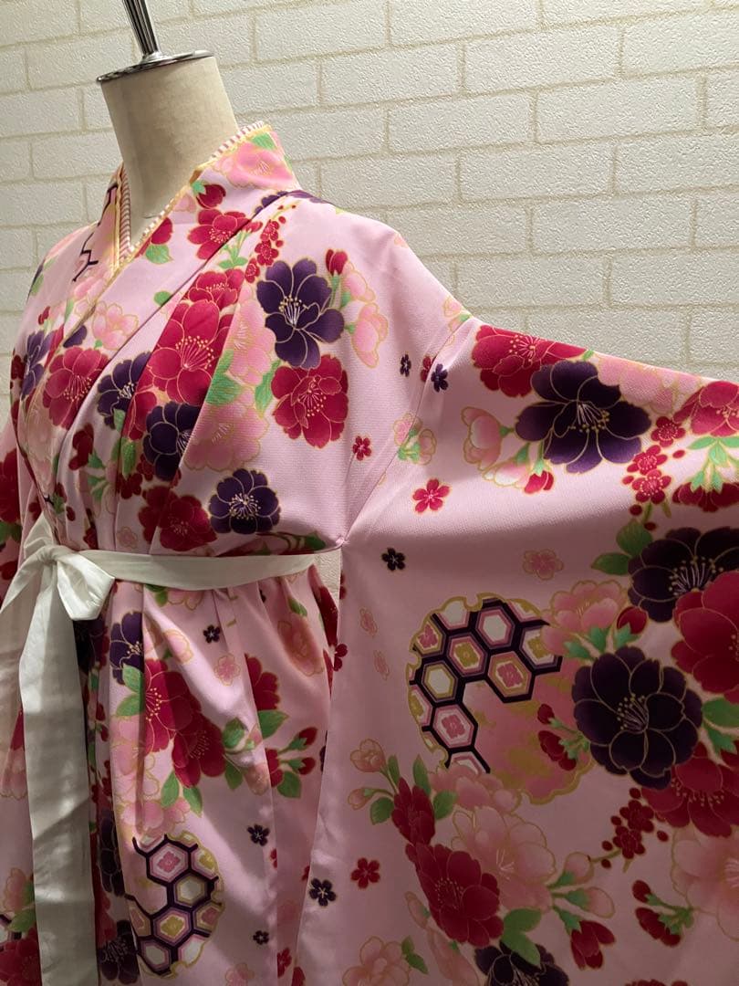 アリサナ　卒業式　袴　150 ピンク　紺　大正ロマン　撮影　サクラ大戦