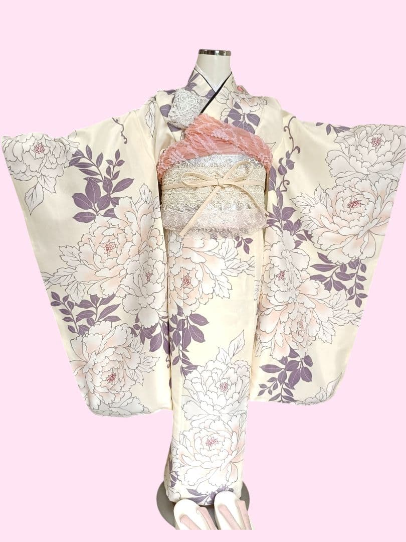 ブランドbonheur saisons着物と作り帯☆七五三７歳フルセット