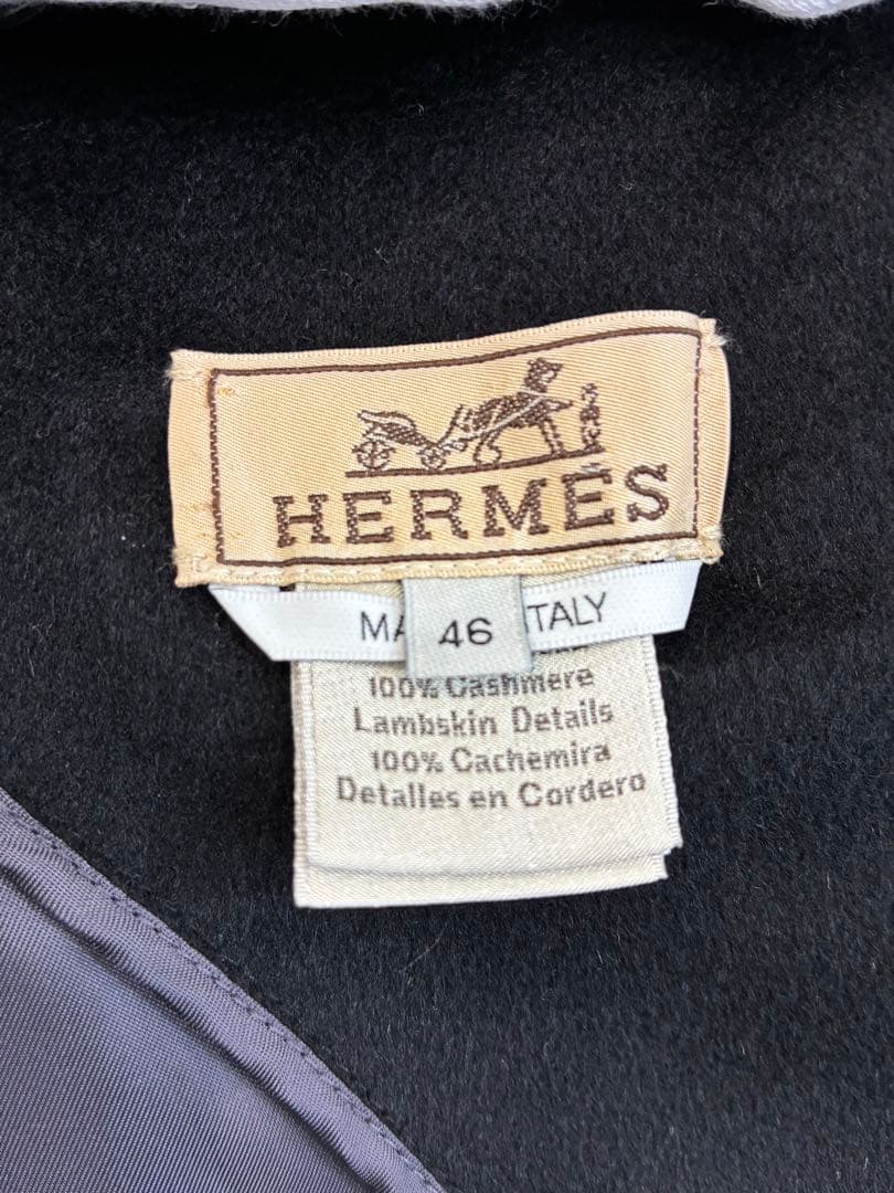 た*す様 鑑定済【美品】HERMESエルメス　カシミヤ100%ステンカラーコート