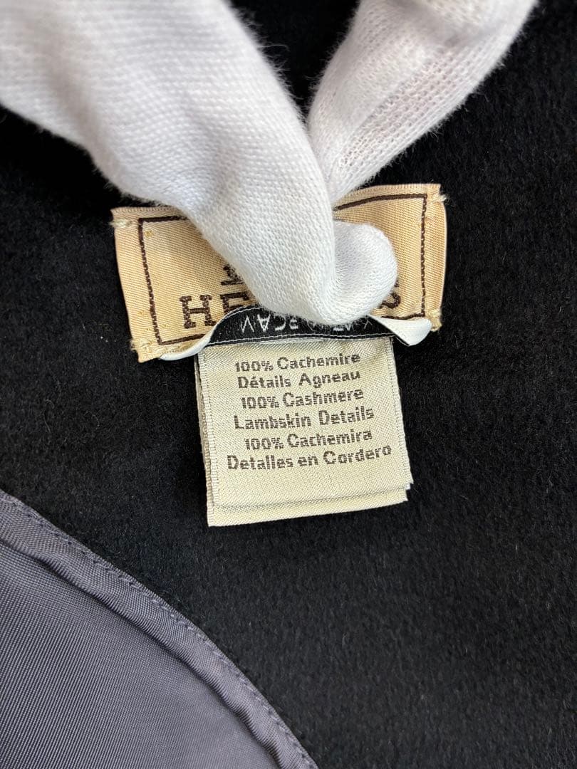 た*す様 鑑定済【美品】HERMESエルメス　カシミヤ100%ステンカラーコート