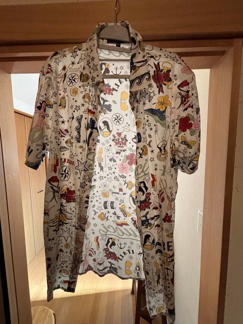 K*様 GUCCI グッチ 総柄シャツ ビーチ柄 マーメイド 半袖 イタリア製