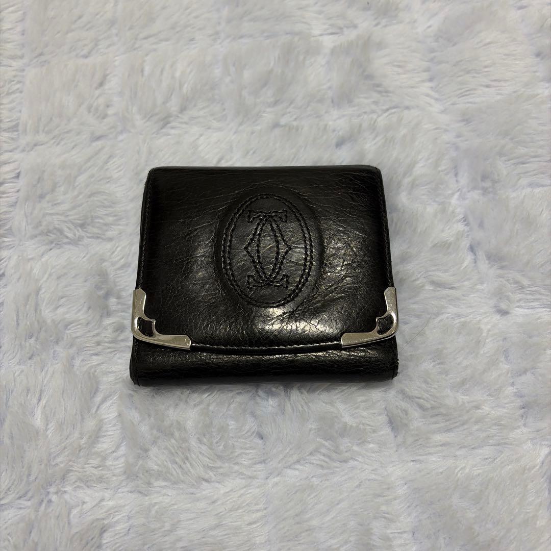 Cartier レザー 三つ折り財布