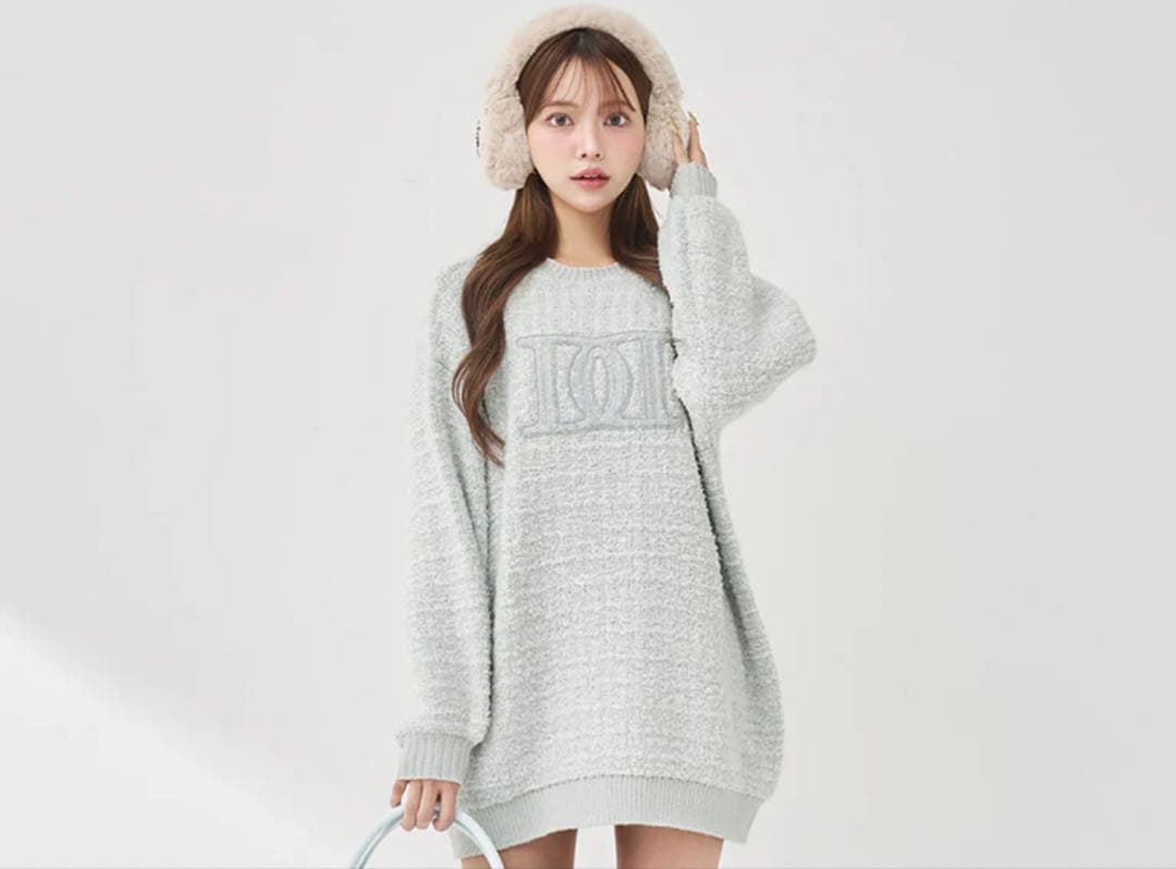 Darich DDロゴツイードニットプルオーバー SAX サックス