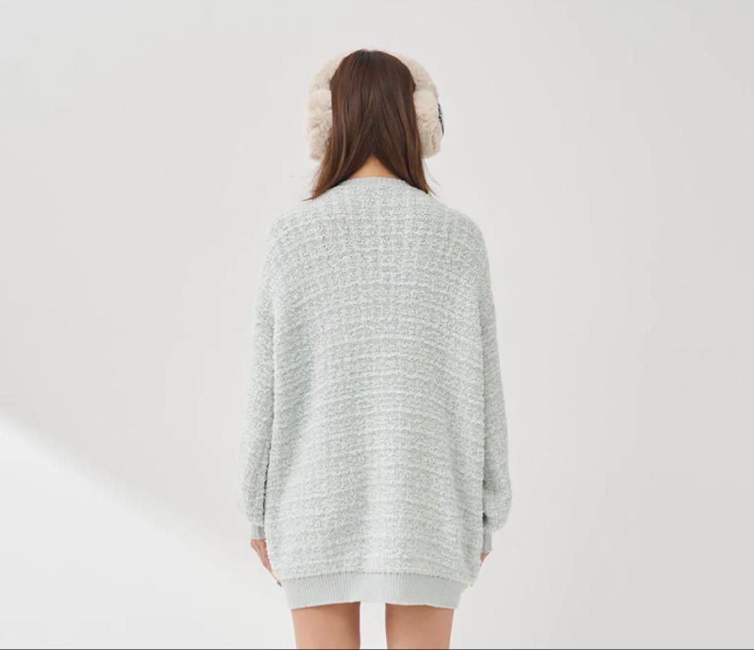 Darich DDロゴツイードニットプルオーバー SAX サックス