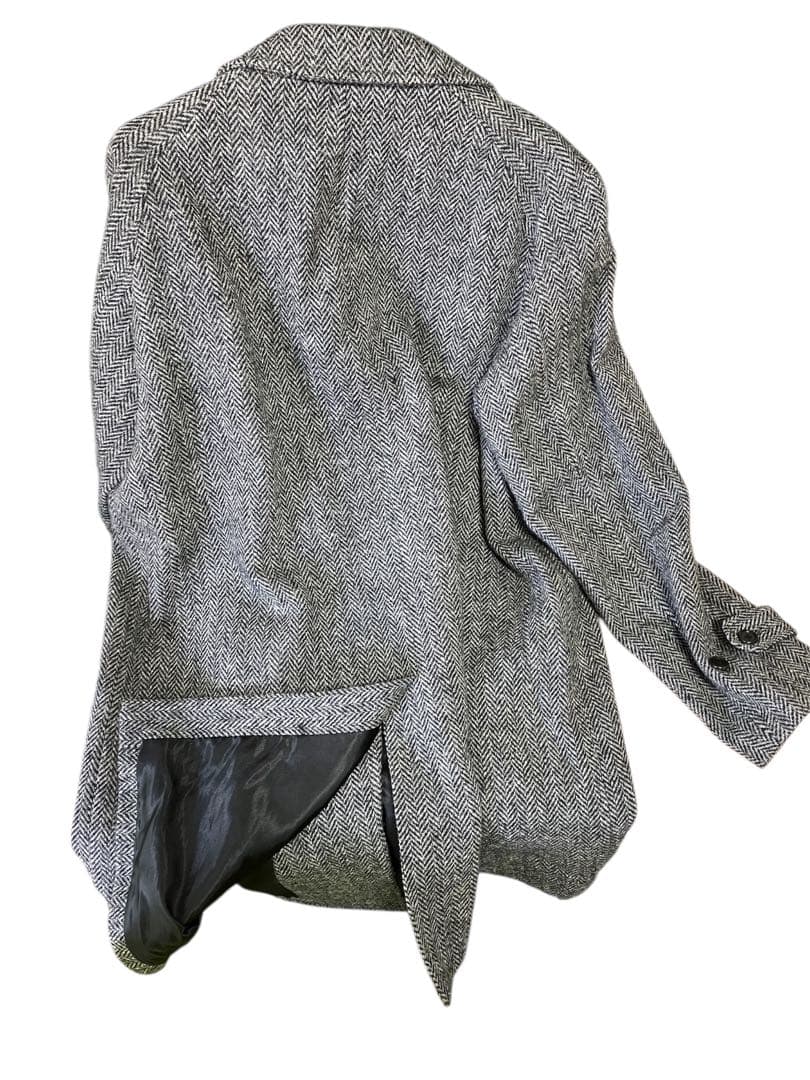 Harris Tweed ハリスツイード　ヘリンボーン　ウール　チェスターコート