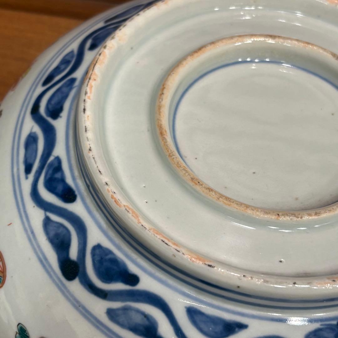 江戸時代　能舞古伊万里　赤絵　鉢