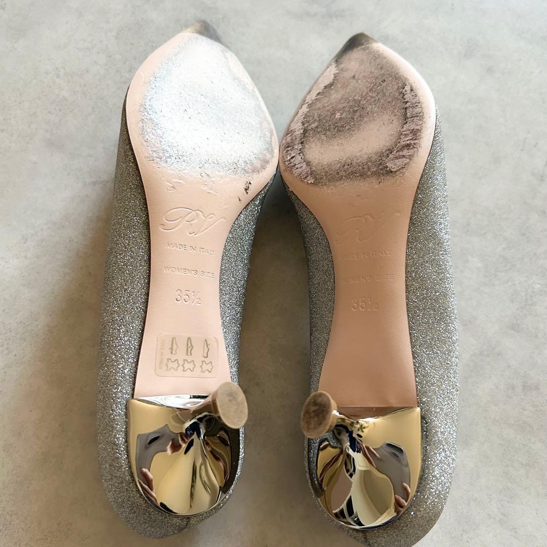 ロジェヴィヴィエ銀 35 1/2 23cm アイラブヴィヴィエ グリッターハート