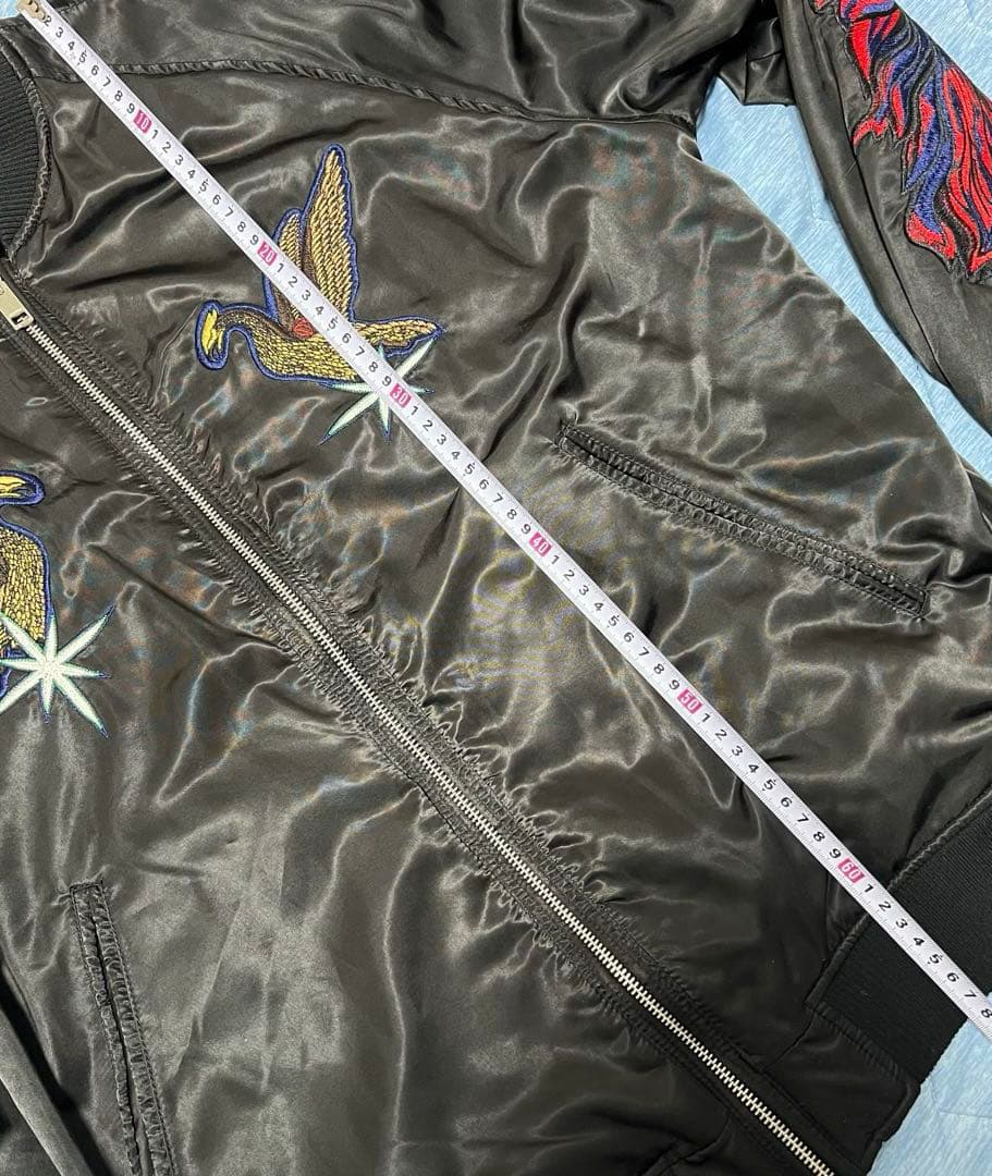 DIESEL ディーゼル　スカジャン　リバーシブル　刺繍　ベロア　XL