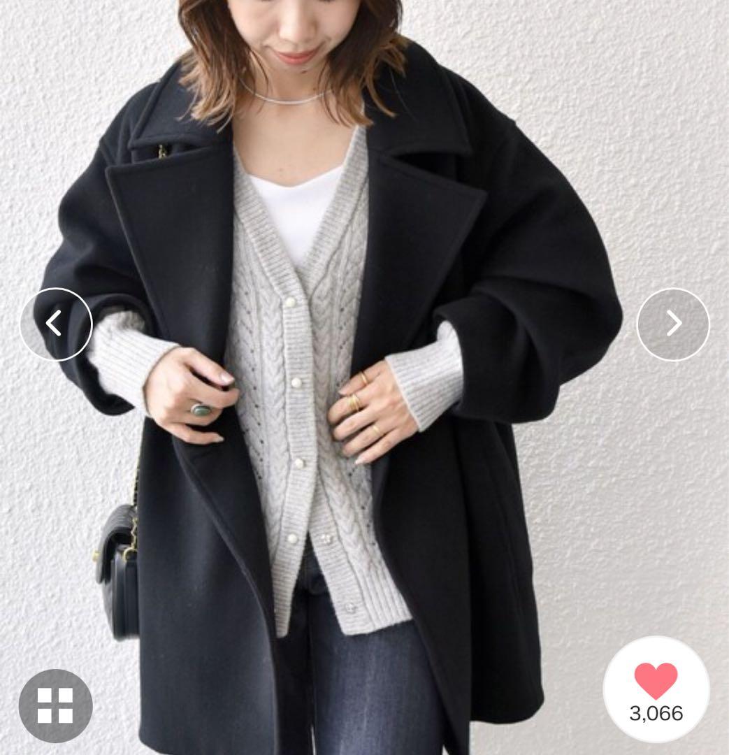 SHIPS any シップスエニイノンミュールジングウール　テーラードコート美品