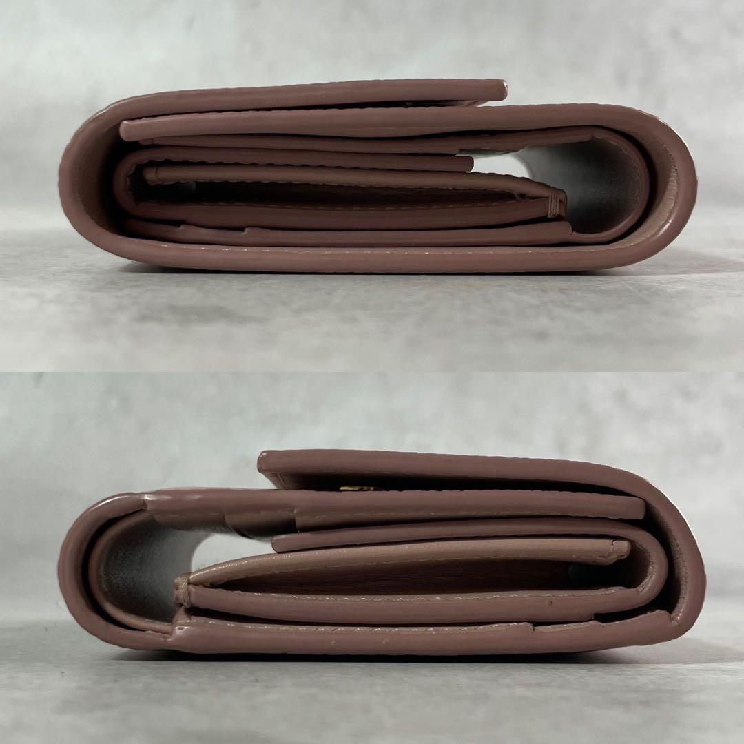 CELINE 現行 スモールトリフォールドウォレット セリーヌ ミニ財布 ピンク