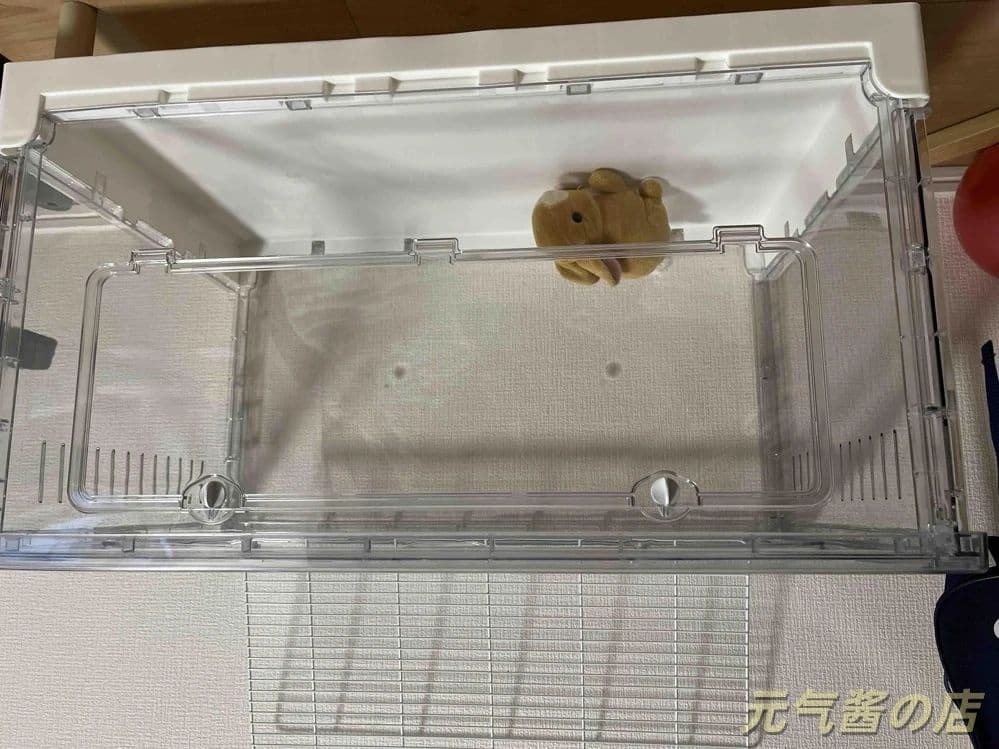 完全透明大型アクリルケージ ハムスターモルモット用 70.5x43.5x39cm