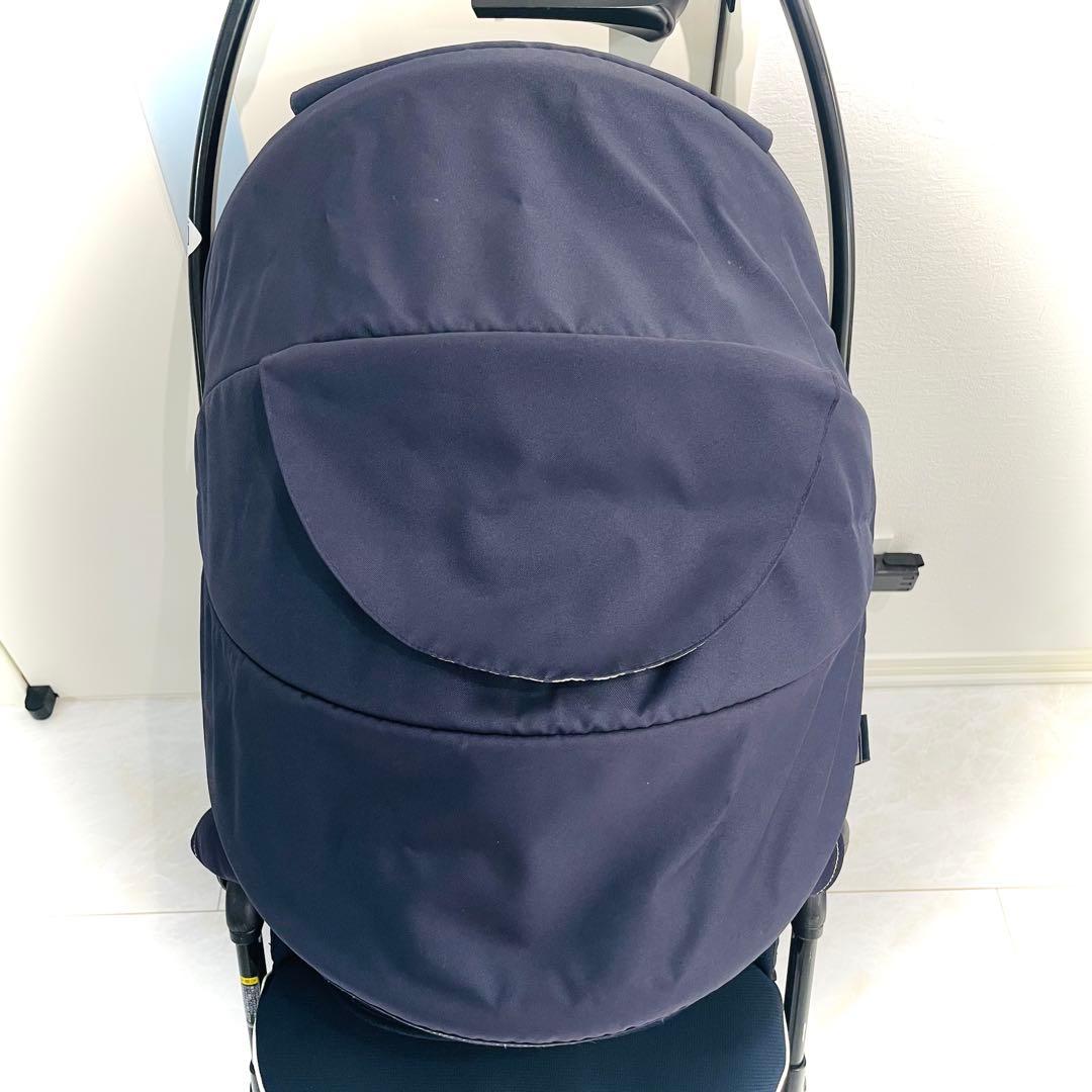 【美品】取説付★コンビベビーカーメチャカルハンディオート4キャスプリュイネイビー