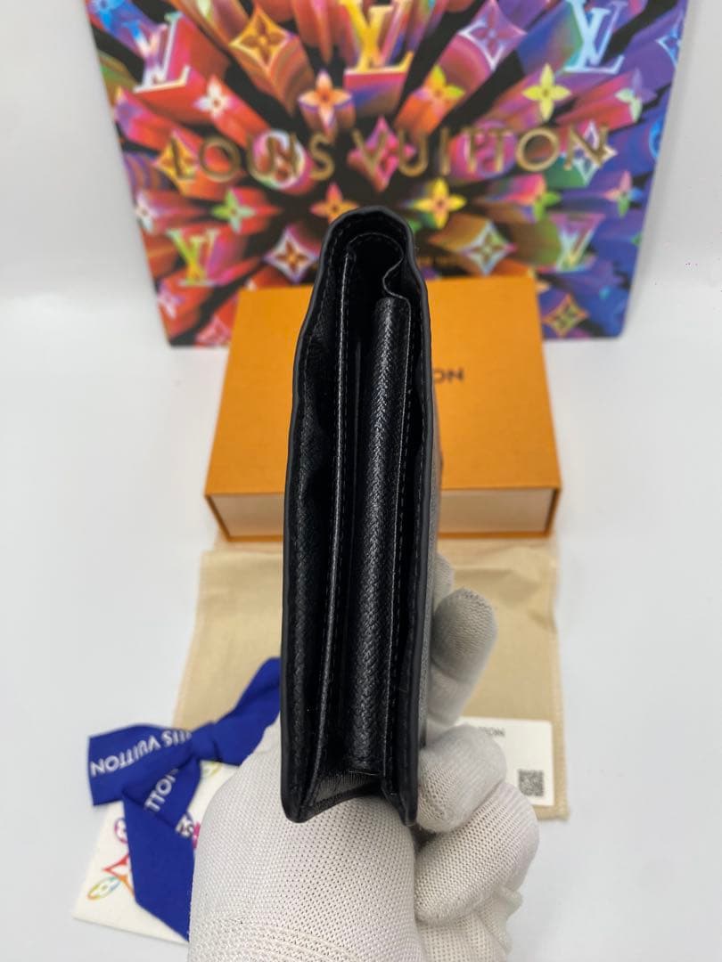 ルイヴィトン ダミエ　ポルトフォイユ・スレンダー エクリプス 折り財布