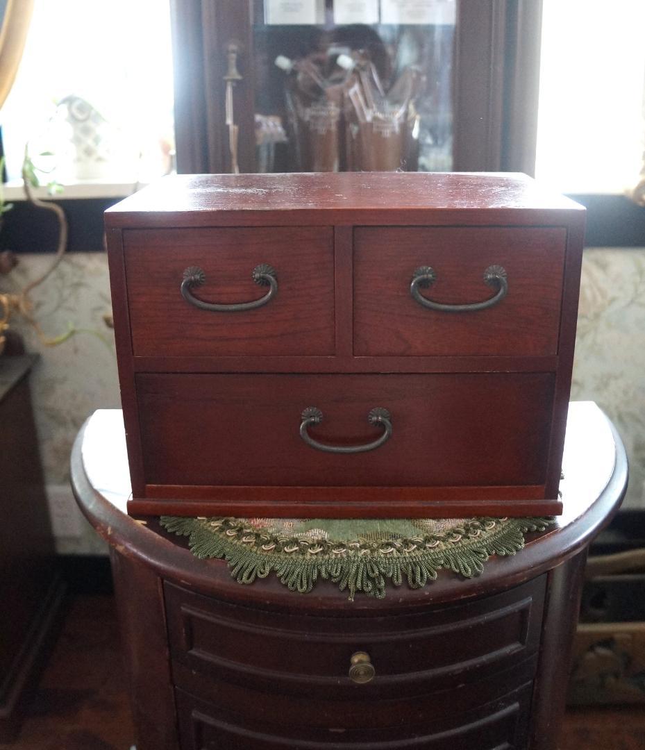 M様ご確認用画像❶昭和レトロ・木製・引き出し・引出し・古道具・2段・小箪笥・木箱
