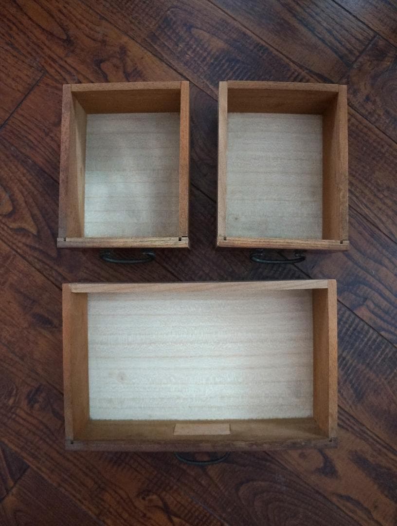 M様ご確認用画像❶昭和レトロ・木製・引き出し・引出し・古道具・2段・小箪笥・木箱