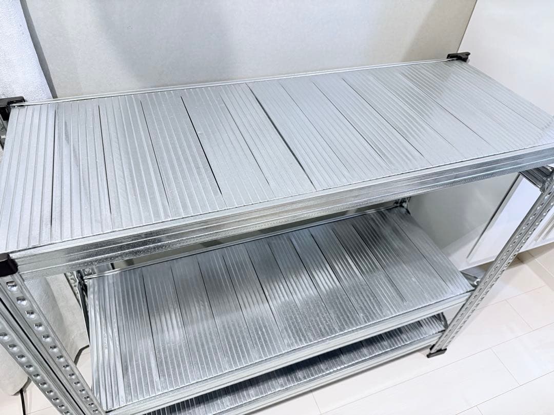 メタルシステム　3段スチールラック　112×91×40cm