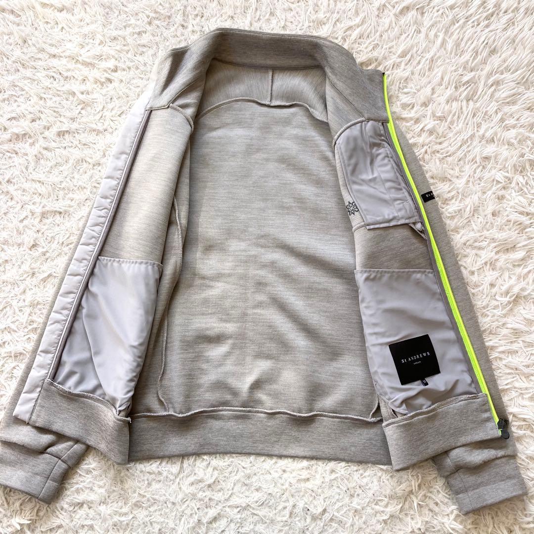 セントアンドリュース ゴルフウェア ニットブルゾン M ロゴ刺繍 ジップアップ