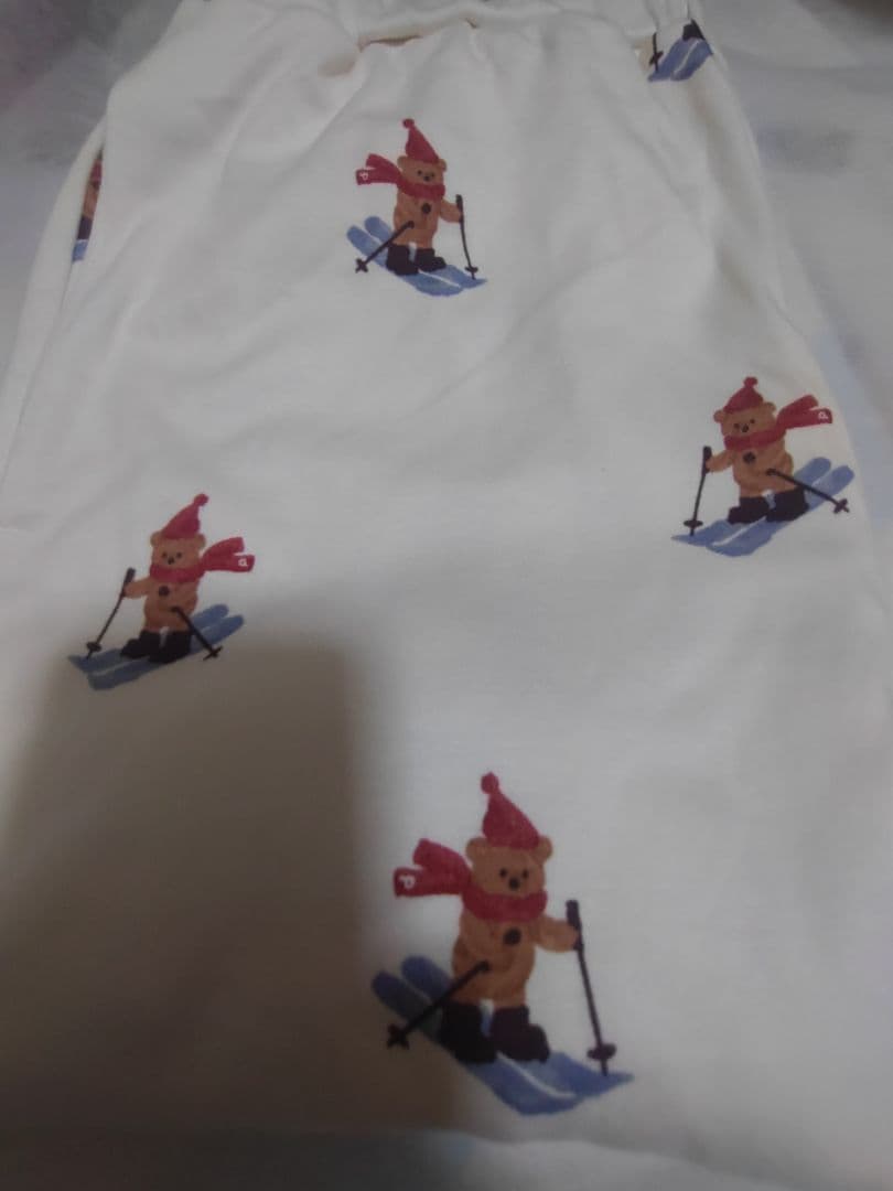 ジェラートピケ 【HOLIDAY】スキーベア柄ロンT ロングパンツセット