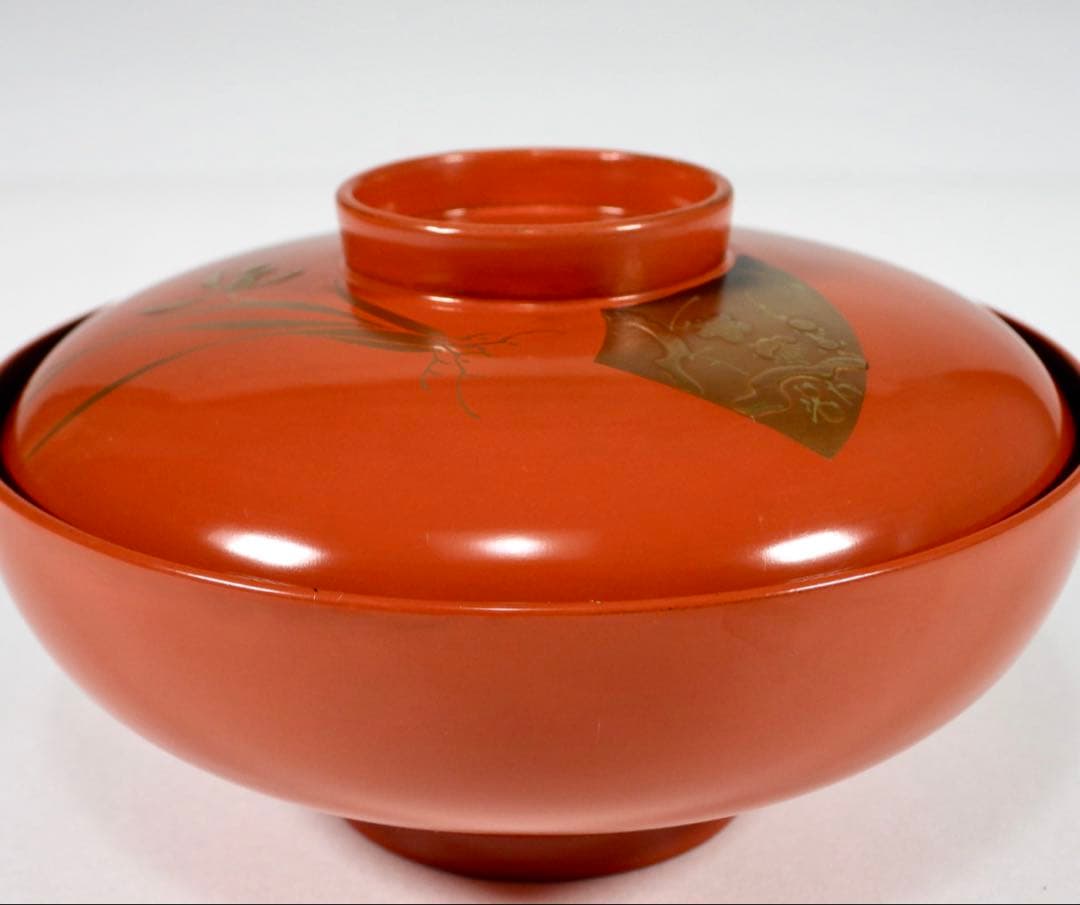 輪島塗 木製 金蒔絵 吸物椀 10客 蓋碗 漆芸 漆器