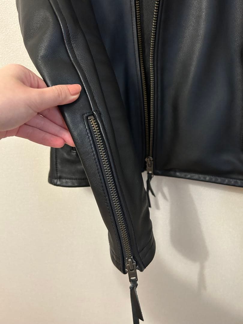 美品⭐︎KADOYA ブラック レザージャケット シングルライダース