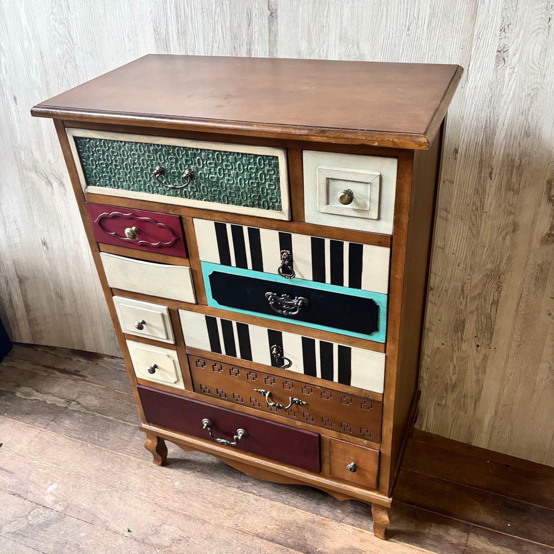 パルナサス チェスト 欧風家具 カラフル タンス キャビネット インテリア 猫脚