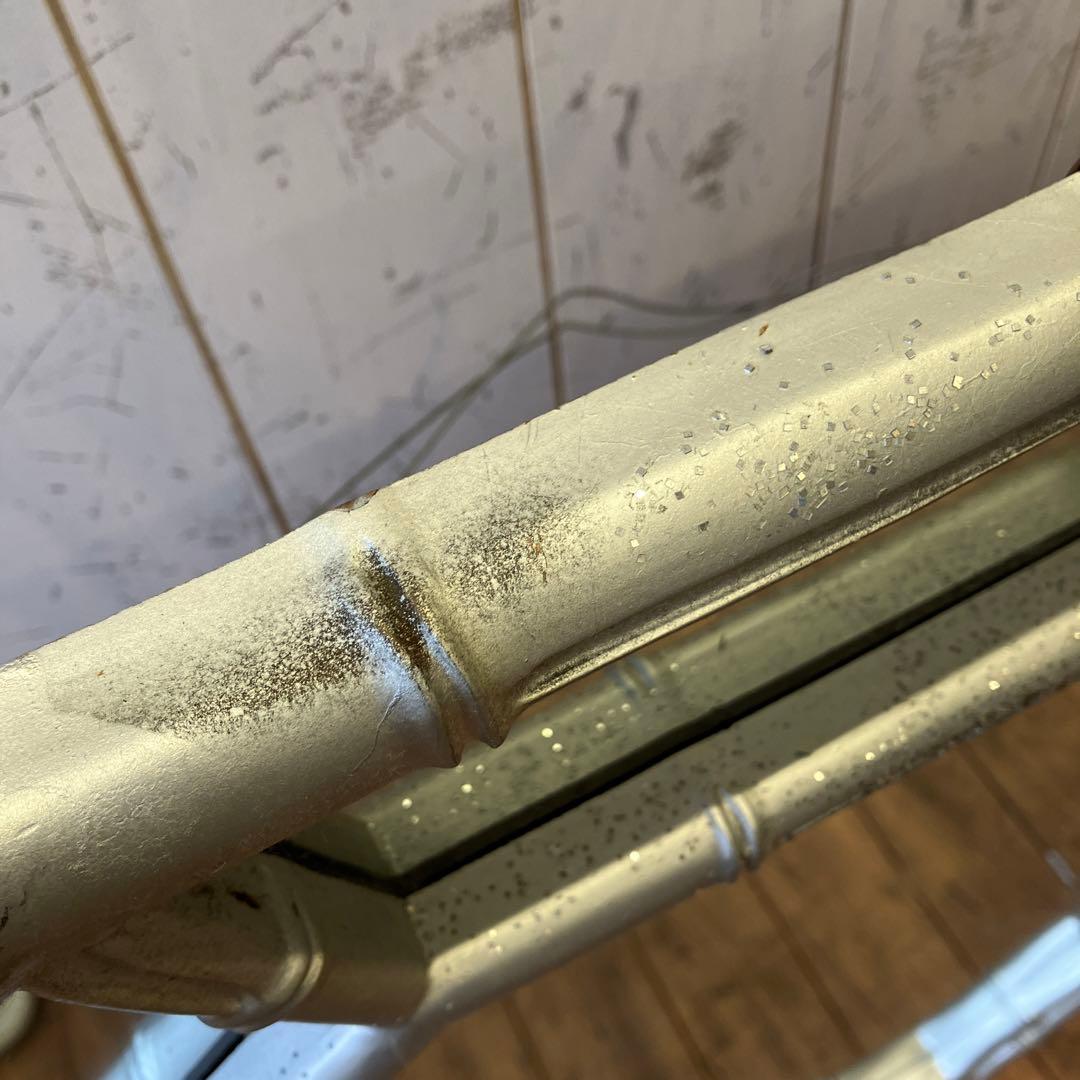 アンティーク 8角形 ラメ 装飾 9面 壁掛け鏡 ウォールミラー 姿見