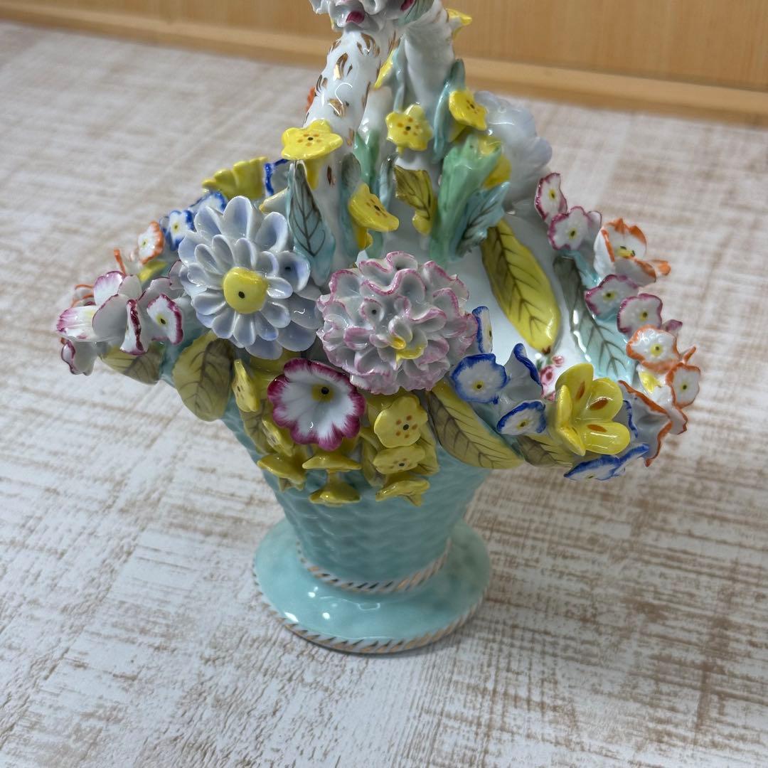 MEISSEN マイセン　フラワーバスケット　花かご風　　 花柄 陶器