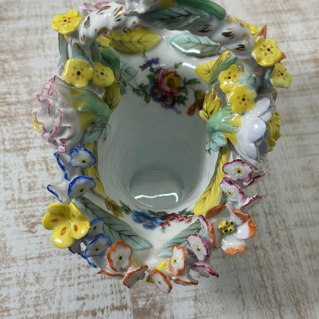 MEISSEN マイセン　フラワーバスケット　花かご風　　 花柄 陶器
