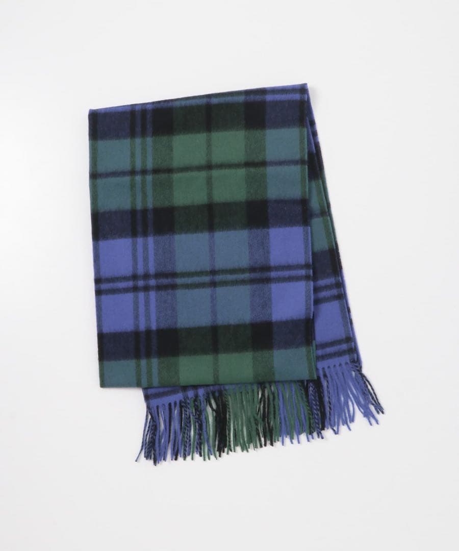 TWEED MILL ツイードミル　ストール　BLU/GRN