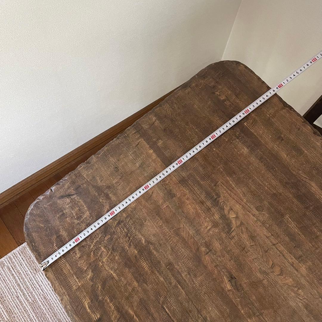 アジアンテーブル　エスニックテーブル　花彫刻　二人掛けダイニングテーブル