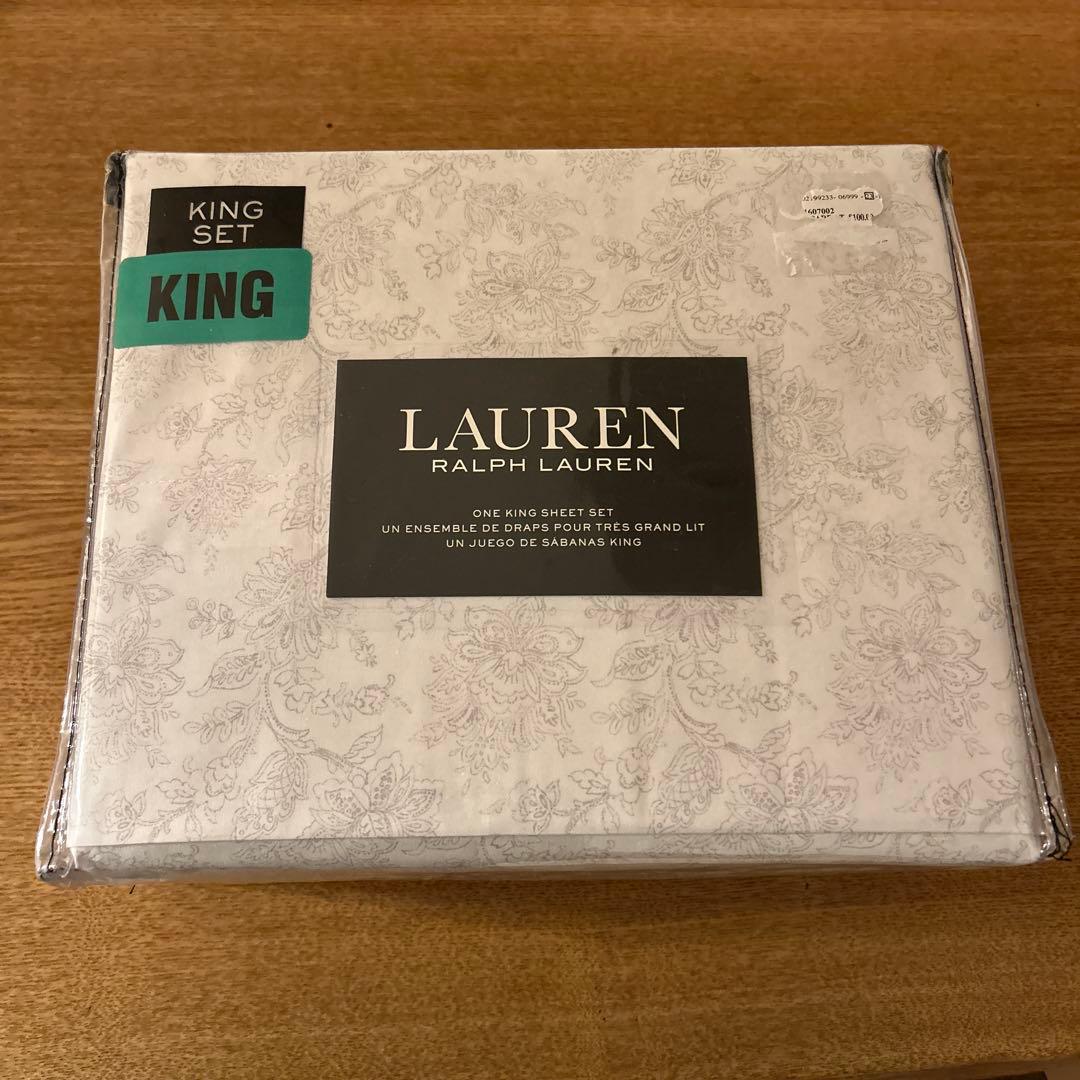 RALPH LAUREN キングフラットシーツセット