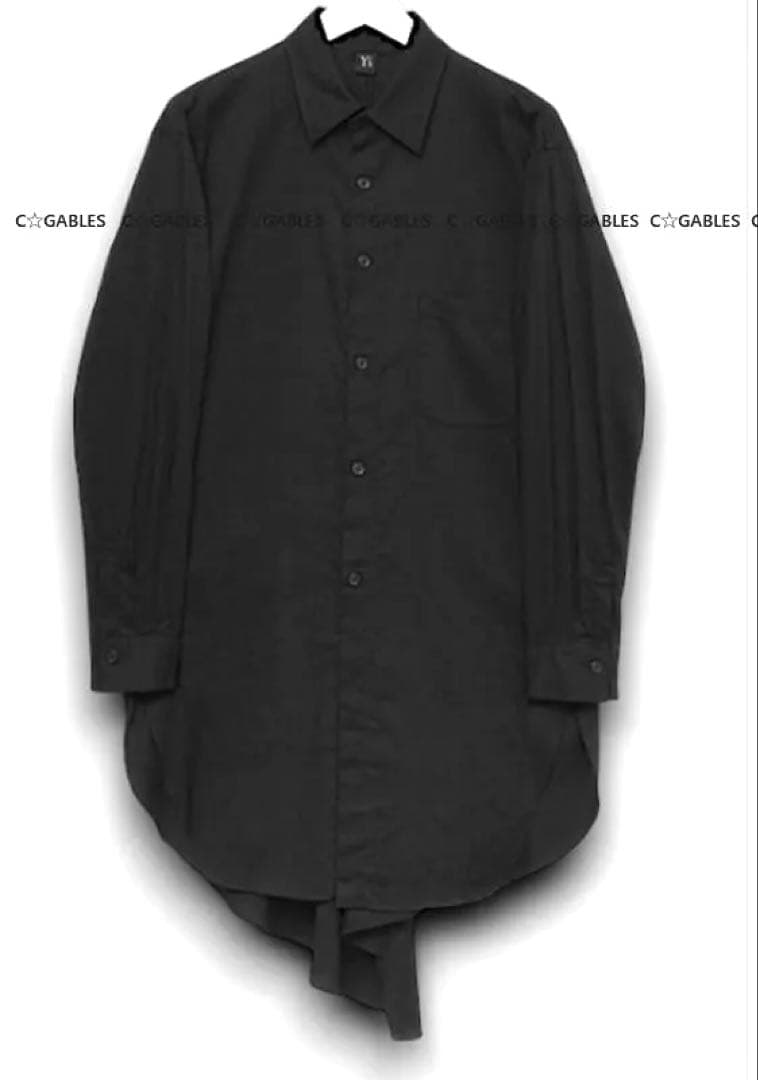 Y's ワイズ　前後アシンメトリー　バックドレープシャツ　ヨウジヤマモト