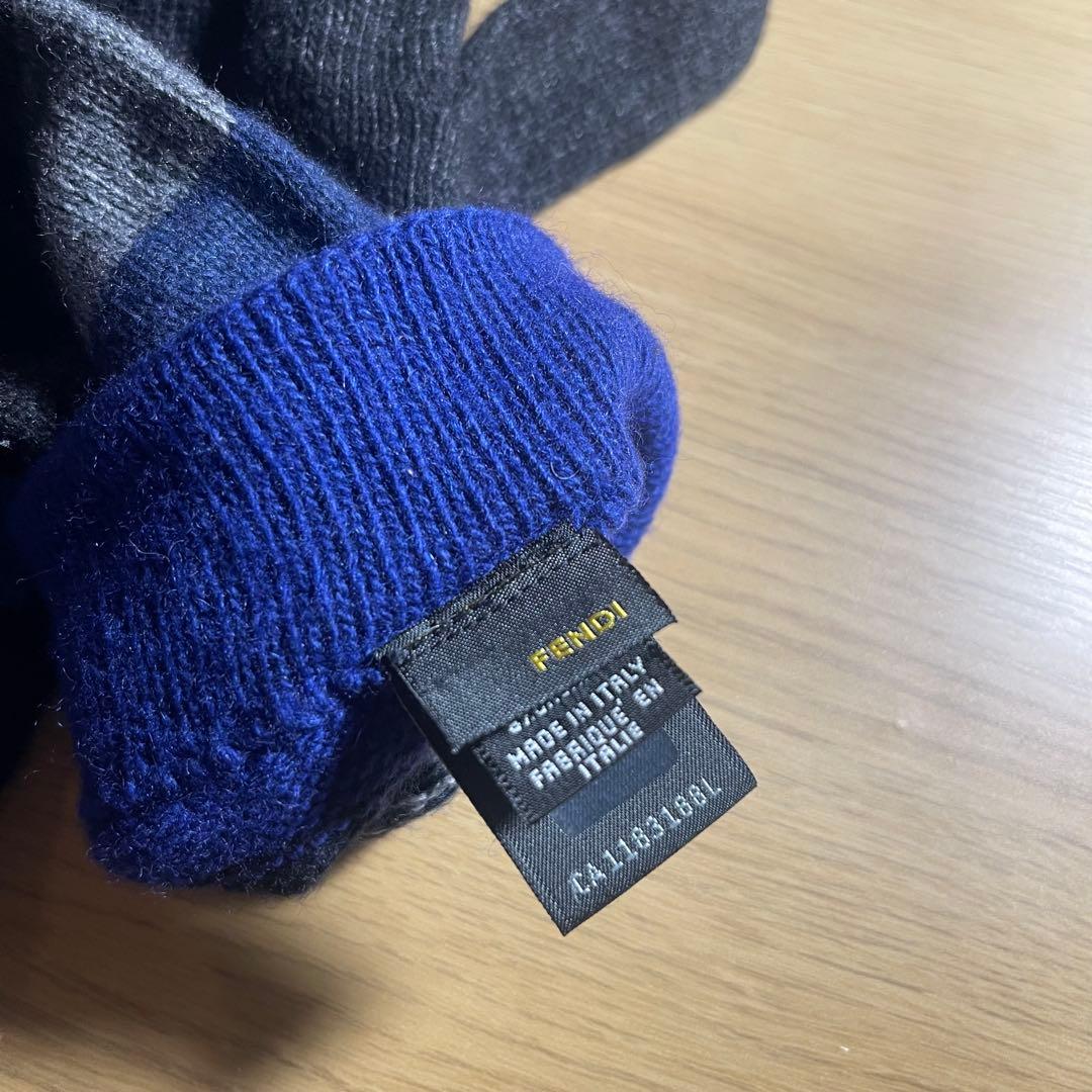 フェンディ　メンズ　マフラーと手袋 セット　ズッカ柄