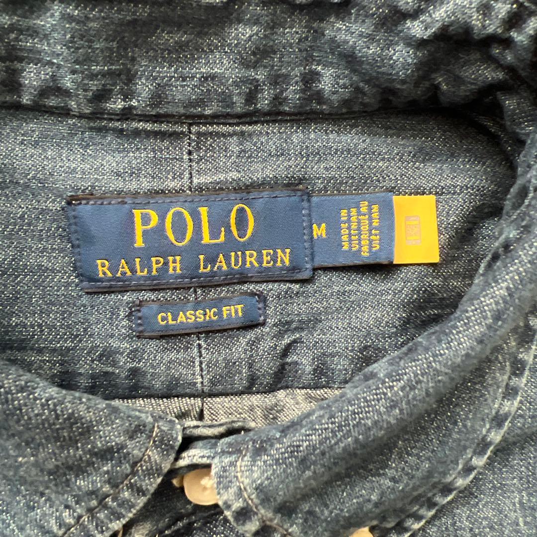 ポロラルフローレン　クラシックフィット シャンブレーシャツ　22年製　M