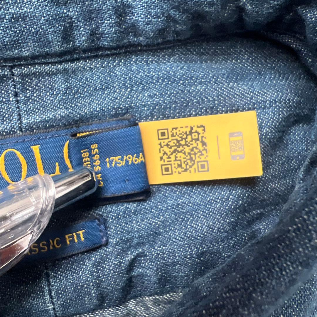 ポロラルフローレン　クラシックフィット シャンブレーシャツ　22年製　M