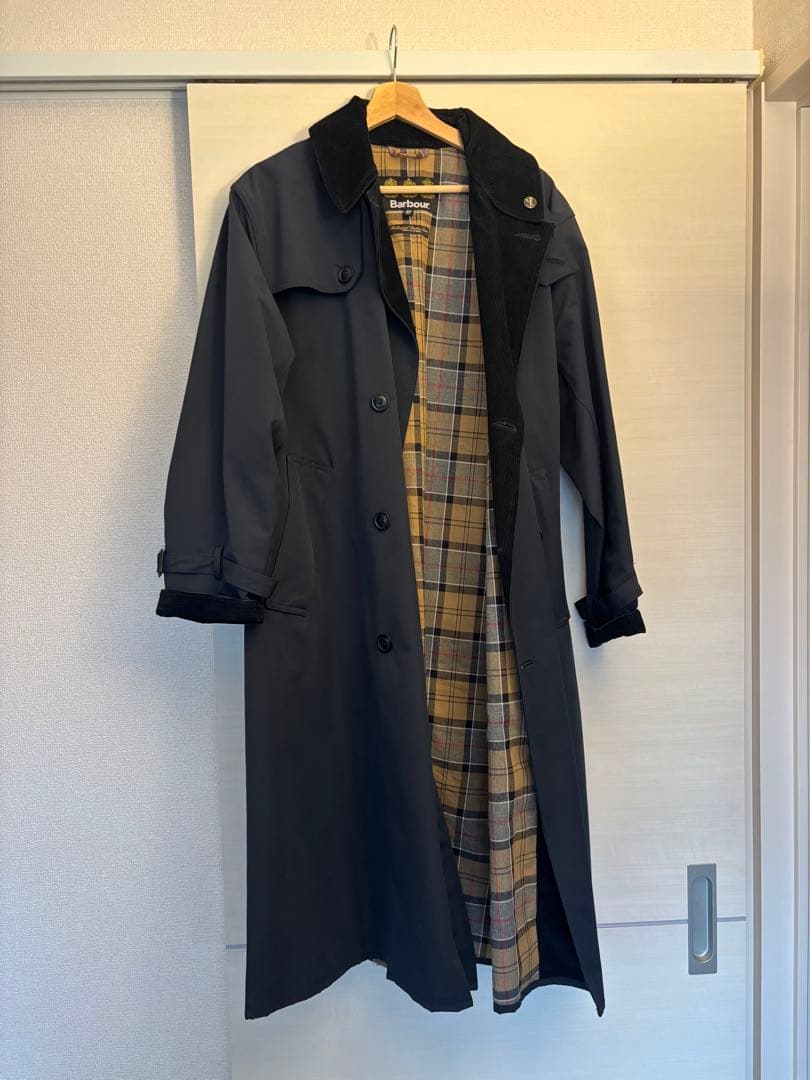 Barbour Whitley トレンチコート2Layer 40 ネイビー