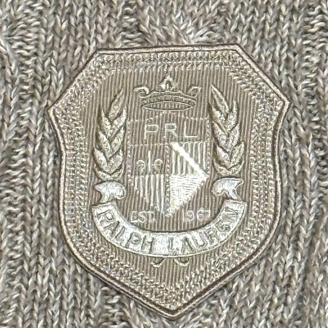 ✨ラルフローレン人気ケーブルコットンセーターエンブレムXSベージュ