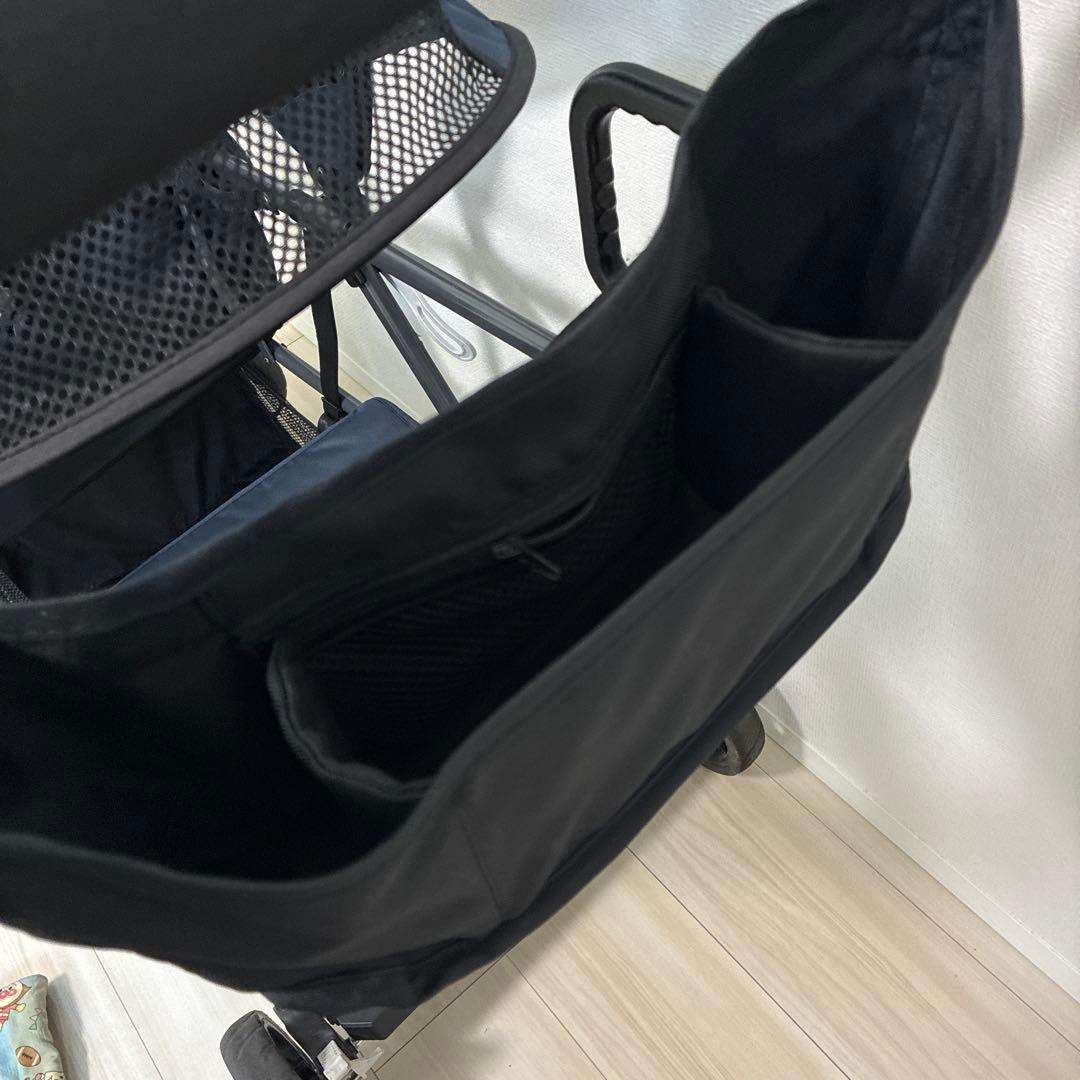 KATOJI ネイビー ベビーカー　2人でゴー　背もたれシート付